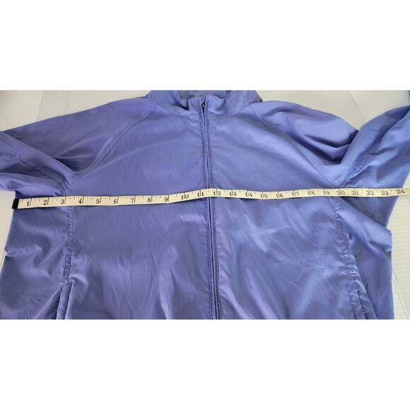 Vtg Adidas Climaproof Long Sleeve Zippered Blue Windbreaker w/ Pockets Women Med - Picture 4 of 13